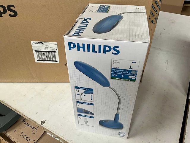 Philips bureaulamp flexibel blauw (8x) - afbeelding 4 van  5