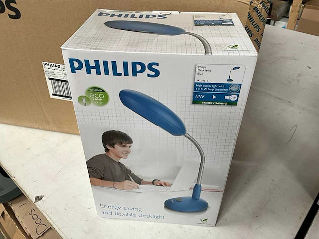 Philips bureaulamp flexibel blauw (8x) - afbeelding 2 van  5
