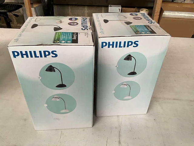 Philips cap led bureaulamp zwart (2x) - afbeelding 3 van  5