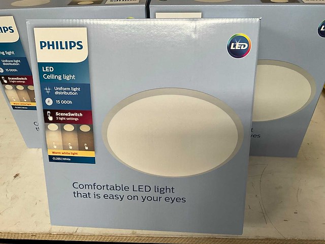 Philips cl255|white led plafondlamp (9x) - afbeelding 2 van  4