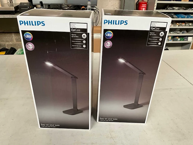 Philips crane eyecare bureaulamp zwart (2x) - afbeelding 1 van  5