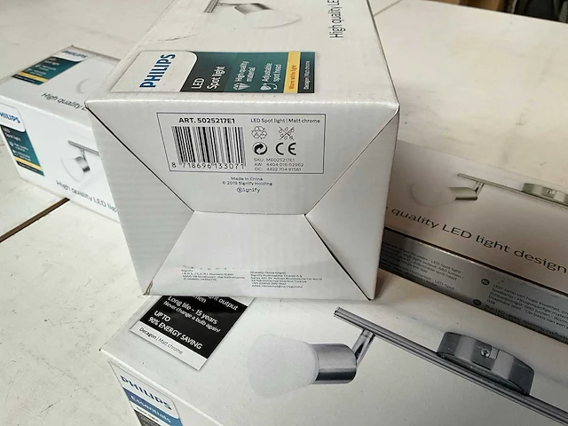 Philips decagon mat chrome led plafondlamp (4x) - afbeelding 5 van  5