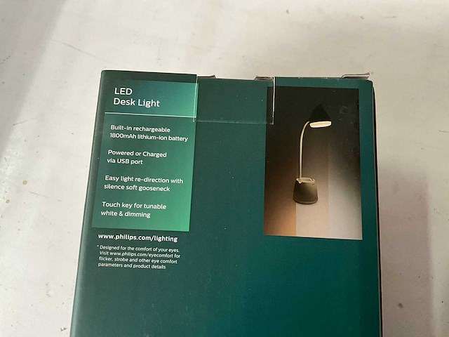 Philips hat dsk213 dimbare bureaulamp led oplaadbaar (17x) - afbeelding 4 van  4