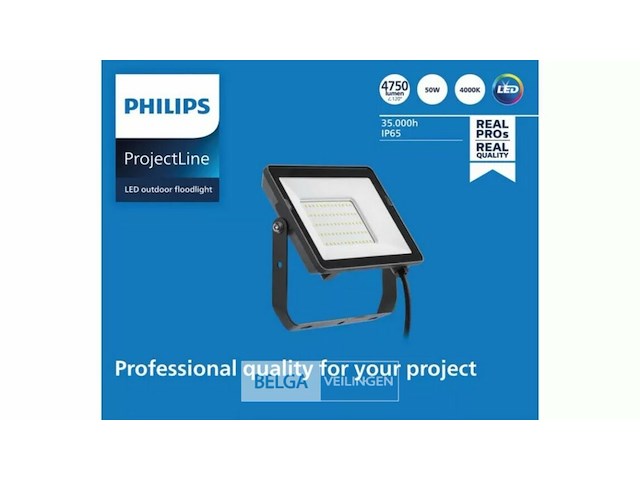 Philips led buitenschijnwerper/verstraler - 4000k - 50w - afbeelding 1 van  4