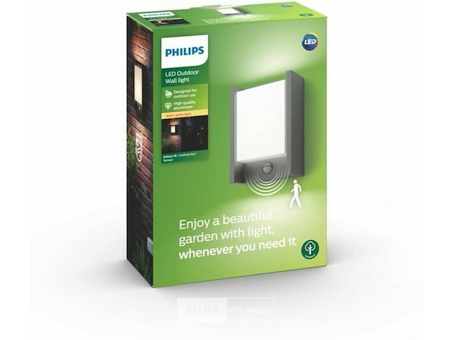 Philips led buitenwandlamp - 2700k warmwit - met sensor - afbeelding 2 van  4