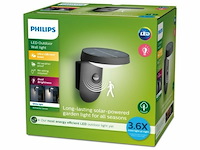 Philips led buitenwandlamp - 3000k wit - met sensor en solarpanel - afbeelding 1 van  4