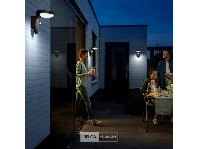 Philips led buitenwandlamp - 3000k wit - met sensor en solarpanel - afbeelding 3 van  4