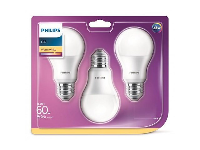 Philips led bulb a60/e27/8.5 w - afbeelding 1 van  2