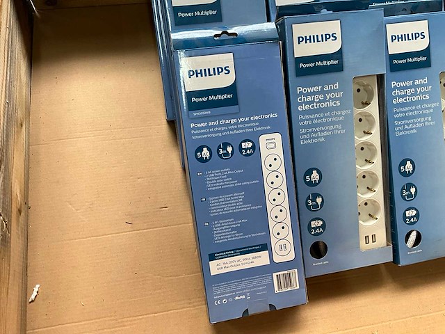 Philips stekkerdoos 5-voudig + 2x usb 3 meter (16x) - afbeelding 3 van  5