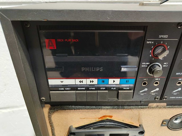 Philips studio ii d6650 double cassette recorder & amplifier - afbeelding 3 van  5