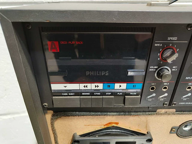 Philips studio ii d6650 double cassette recorder & amplifier - afbeelding 5 van  7