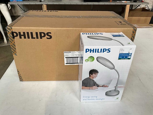 Philips verstelbare tafellamp licht grijs (8x) - afbeelding 2 van  6