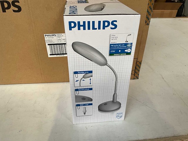 Philips verstelbare tafellamp licht grijs (8x) - afbeelding 4 van  6