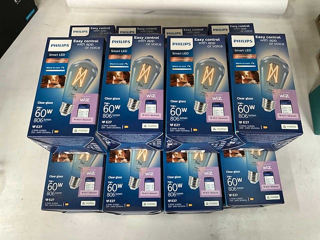 Philips wiz smart led 7w 806 lumen e27 (12x) - afbeelding 1 van  7