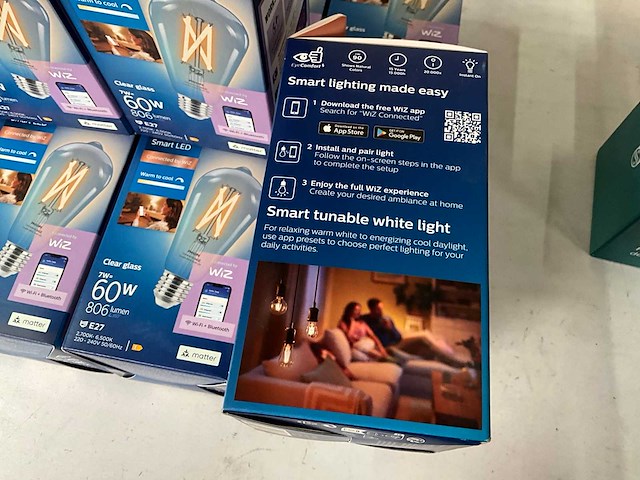 Philips wiz smart led 7w 806 lumen e27 (12x) - afbeelding 7 van  7