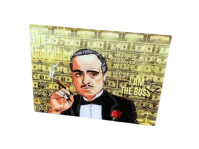 Pi-xl - print op glas - 'the godfather' - afbeelding 1 van  5