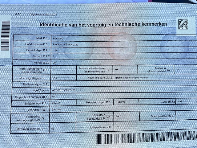 Piaggio vespa lx50 scooter - afbeelding 19 van  28