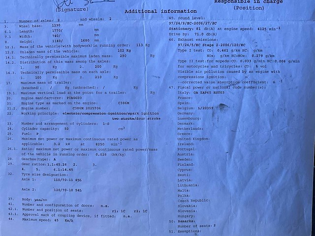 Piaggio vespa lx50 scooter - afbeelding 21 van  28