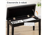 Pianobank met gestoffeerde zit, massief houten poten - afbeelding 6 van  6