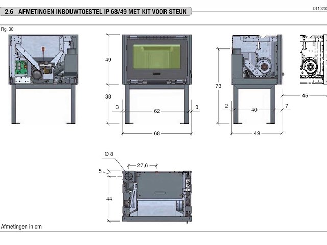Piazzetta ip 68/49 pelletkachel - ongebruikt demotoestel – incl. draagframe, vulschuif en afstandsbediening - afbeelding 3 van  13