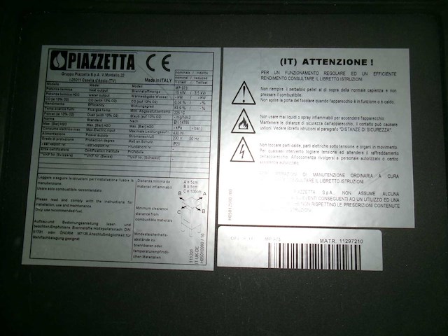 Piazzetta mp 973 pelletkachel (inbouw) - demotoestel - incl. afstandsbediening – dual multifuoco - afbeelding 7 van  9
