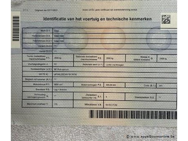 Pick-up ram, 1500, 1c6rr7lt7ns247479, 1e insch 09/03/2023, 5854cm³, 295kw, lpg, euro 6, 148693km, inschrijvingsbewijs deel i en ii, keuringsbewijs (beperkt geldig tot 25/04/2025), gelijkvormigheidsattest, identificatieverslag - afbeelding 16 van  23