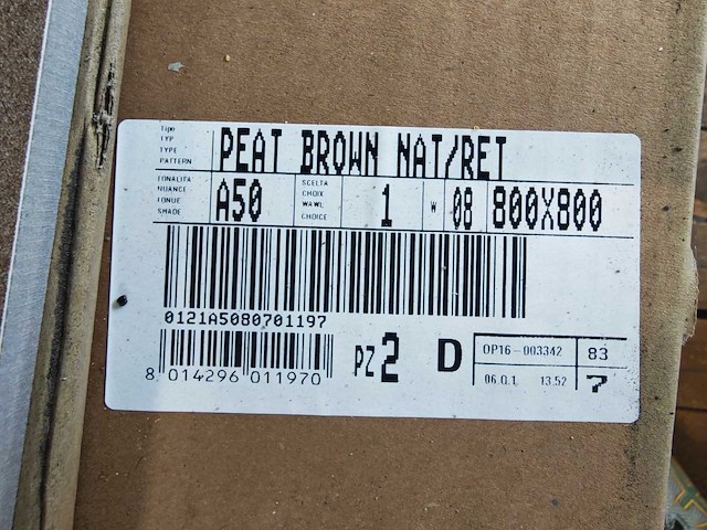 Piemme bits peat brown mat 80x80 cm tegel 8,32 m² - afbeelding 6 van  6