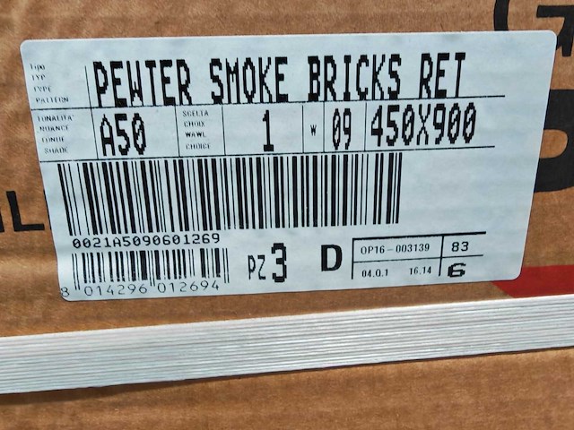 Piemme bits pewter smoke bricks mat wandtegel 45x90 cm 29,16 m² - afbeelding 8 van  8