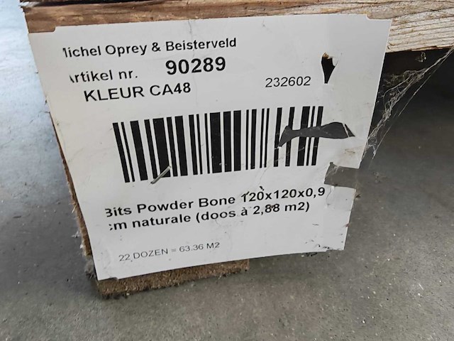 Piemme bits powder bone mat vloertegel 120x120 cm 23,04 m² - afbeelding 7 van  7