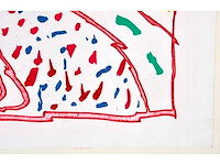 Pierre alechinsky - dame taride - lithografie en ets - afbeelding 5 van  7