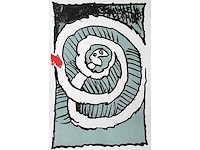 Pierre alechinsky - festival d'automne en bleu - offset - afbeelding 1 van  2