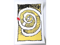 Pierre alechinsky - festival jaune - offset - afbeelding 2 van  2