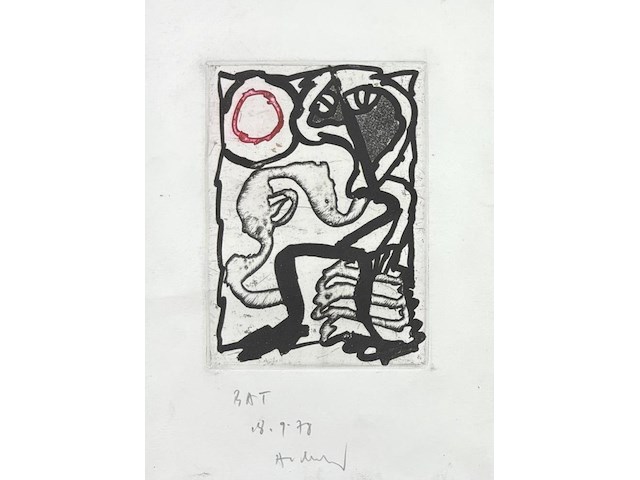 Pierre alechinsky - gesigneerde ets - afbeelding 2 van  2