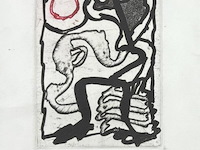 Pierre alechinsky - gesigneerde ets - afbeelding 2 van  2