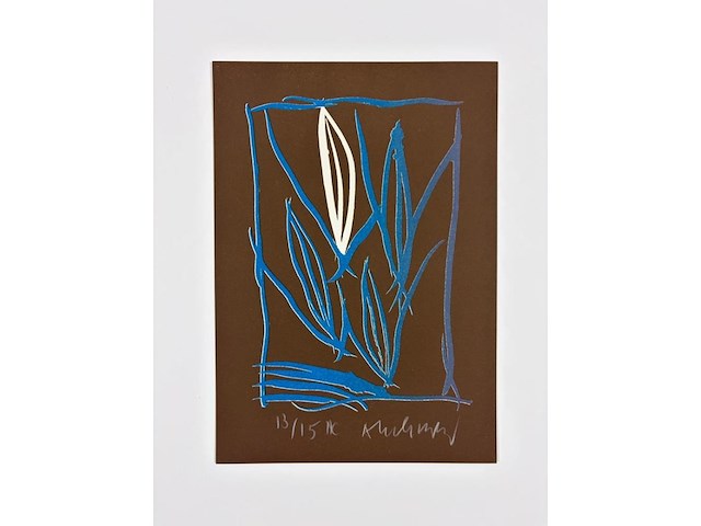 Pierre alechinsky - gesigneerde zeefdruk - afbeelding 1 van  1