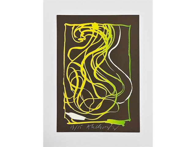 Pierre alechinsky - gesigneerde zeefdruk - afbeelding 1 van  1