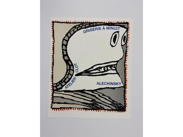 Pierre alechinsky - griserie à minuit - afbeelding 1 van  1