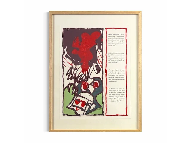 Pierre alechinsky - lithografie 1979 - afbeelding 1 van  1