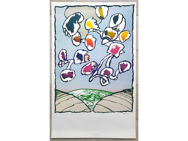 Pierre alechinsky - paris flying object - offset - afbeelding 2 van  2
