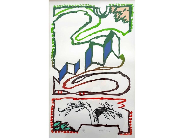 Pierre alechinsky - sept pages - litho - afbeelding 1 van  1