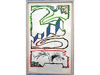 Pierre alechinsky - sept pages - litho - afbeelding 1 van  2