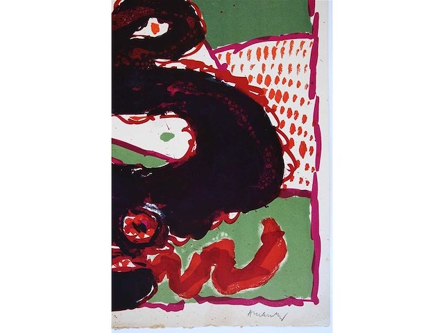 Pierre alechinsky - vulcanologies - kleurenlithografie - afbeelding 1 van  1