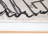 Pierre alechinsky (1927), ‘la chute des anges légitimistes’, 1988, aquatint in colours, n° 43/70 90 x 90 cm. (35.42 x 35.42 in.), frame: 104 x 104 cm. (40.93 x 40.93 in.) - afbeelding 4 van  7