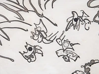 Pierre alechinsky (1927), ‘la chute des anges légitimistes’, 1988, aquatint in colours, n° 43/70 90 x 90 cm. (35.42 x 35.42 in.), frame: 104 x 104 cm. (40.93 x 40.93 in.) - afbeelding 7 van  7