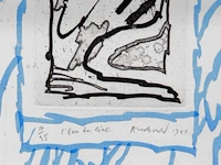 Pierre alechinsky (1927), 'l'eau du ciel', 1984, aquatint, hand-coloured, n° 10/35 55 x 44 cm. (21.64 x 17.32 in.), frame: 72 x 60 cm. (28.35 x 23.62 in.) - afbeelding 4 van  5