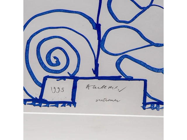 Pierre alechinsky (1927), 'outremer', 1995, aquatint and lithograph, n° 55/60 77.5 x 58 cm. (30.51 x 22.82 in.), frame: 96 x 74.5 cm. (37.79 x 29.32 in.) - afbeelding 4 van  5