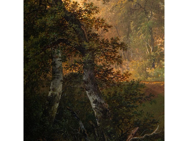 Pierre jean hellemans (1787-1845), fishers at the shore of the river, oil on panel 36 x 42 cm. (14.1 x 16.5 in.), frame: 54 x 58 cm. (21.2 x 22.8 in.) - afbeelding 4 van  5