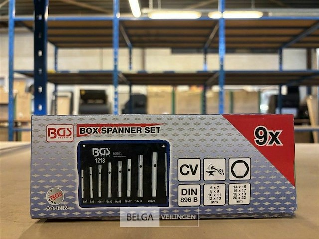 Pijpsleutelset 6 x 7 - 20 x 22 mm 9-dlg. - afbeelding 1 van  3