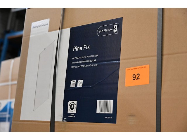 Pina fix vaste glaswand met chrome profiel - afbeelding 1 van  2