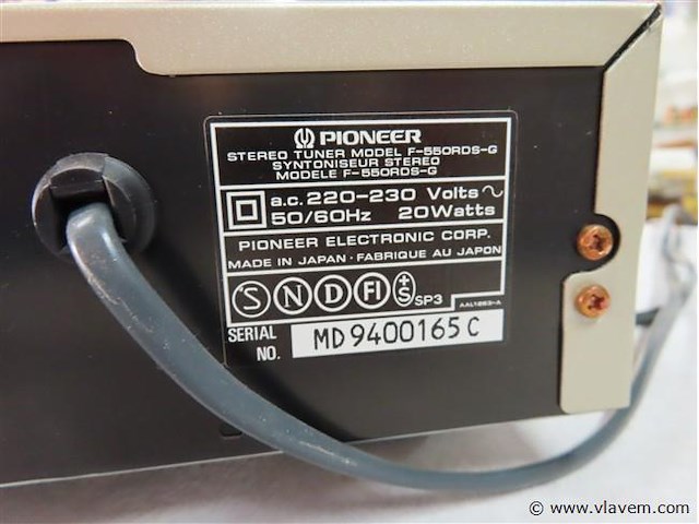 Pioneer f-550rds - afbeelding 4 van  4